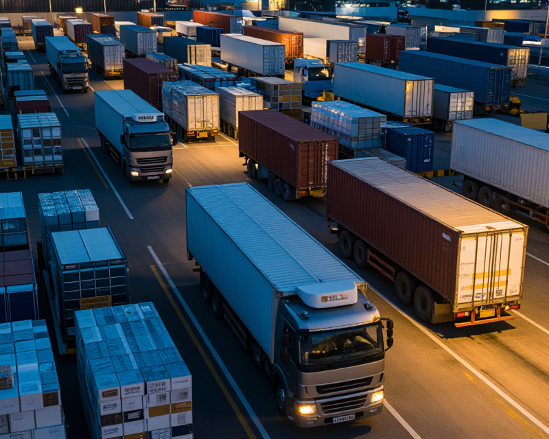 Logistics Hub at Twilight
