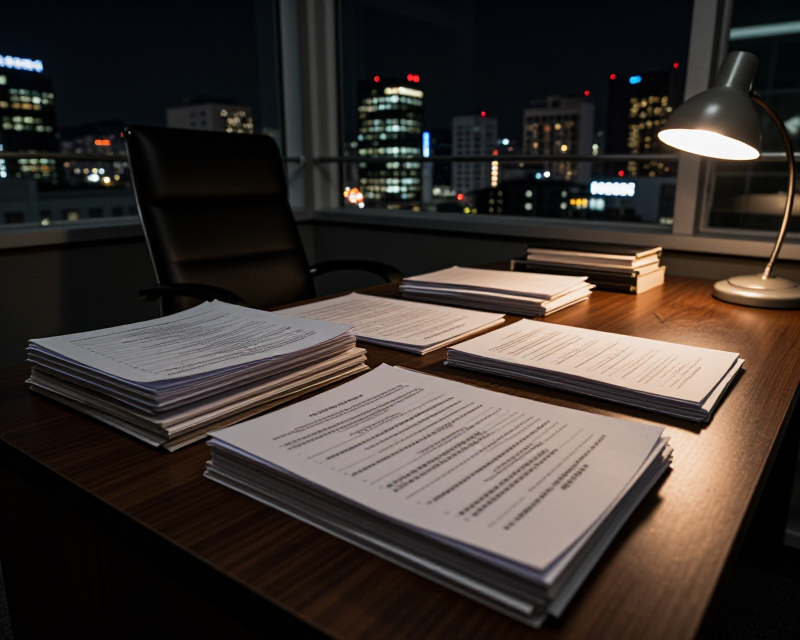 Investigation Office at Night