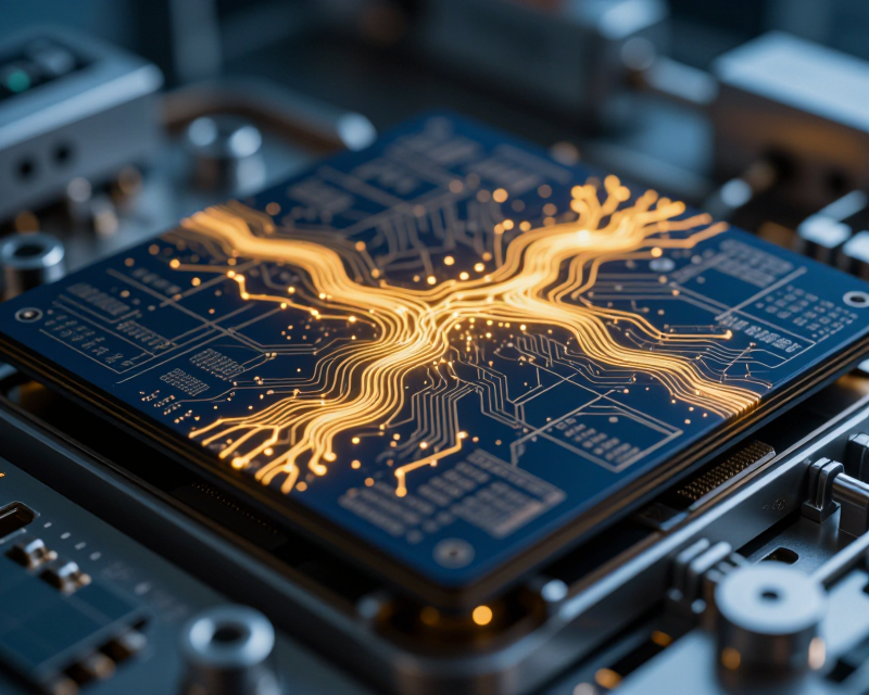 Semiconductor-driven economic growth concept