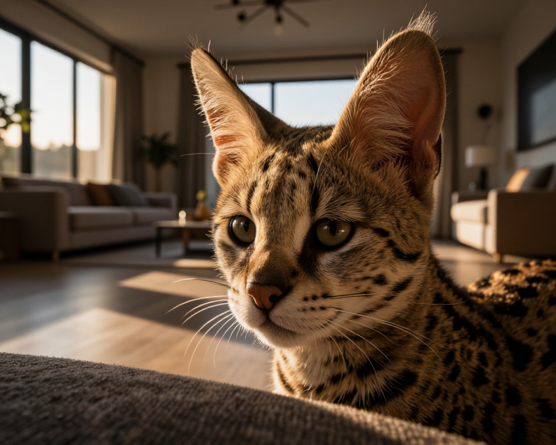 Majestic Serval Portrait