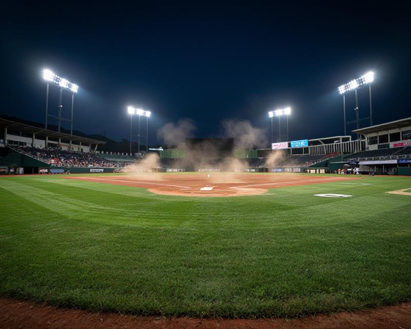 Cinematic Baseball Stadium Night