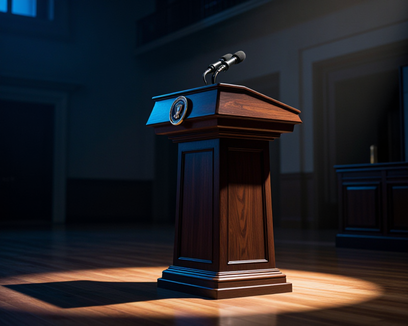 Symbolic Presidential Podium