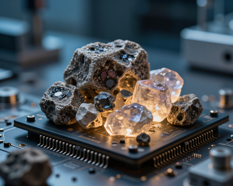Symbolic representation of AI and mineral supply chain