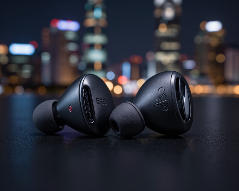 Futuristic Open-Ear Earbuds in Seoul